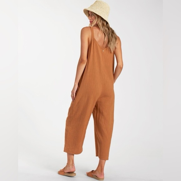Billabong Day Dream Cotton Gauze Jumpsuit Romper - Picture 3 of 11